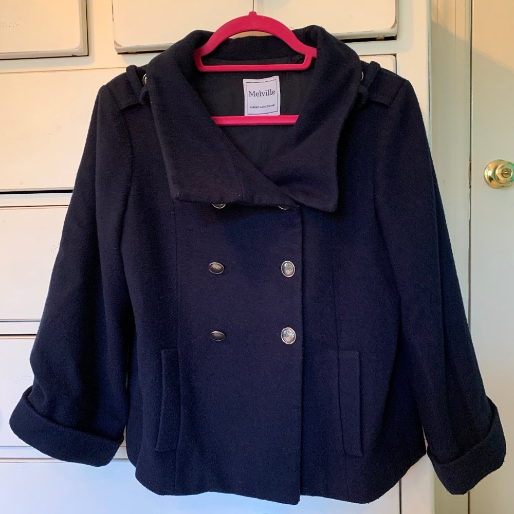 Brandy Melville | Navy Blue Wool Jacket